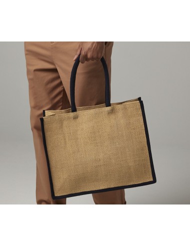 WES-W470-Natural Starched Jute Classic Shopper